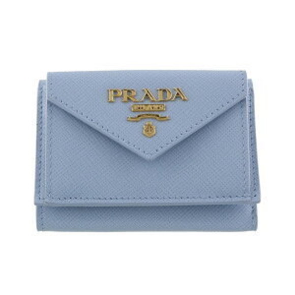 Prada Blue CELESTE Tri Wallet - Picture 1 of 8